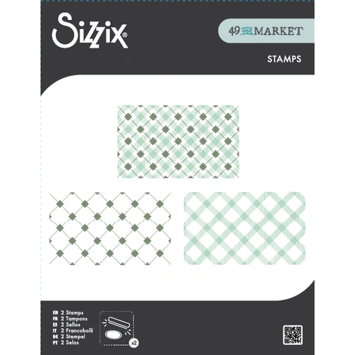 Sizzix Clear Stamps Set 2PK Tartan by 49 and Market