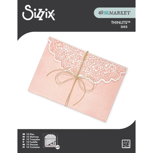 Sizzix Thinlits Die Set 10PK Laced Folio by 49 and Market