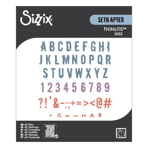 Sizzix Thinlits Die Set - Typography by Seth Apter
