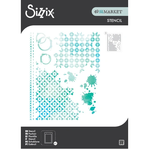 Sizzix A4 Stencil 1PK Artful Layers by 49 & Market