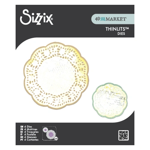 Sizzix Thinlits Die Set 4PK Doily Duo by 49 & Market