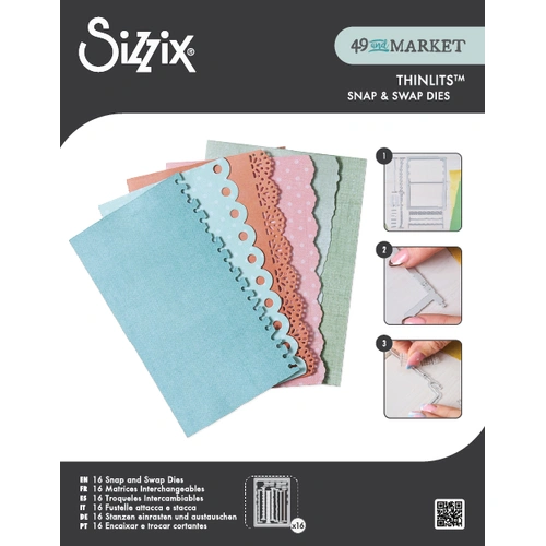 Sizzix Thinlits Die Set 16PK Snap and Swap Journal Set by 49 and Market