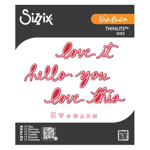 Sizzix Thinlits 17PK Die Set Vicki Script #1 by Vicki Boutin