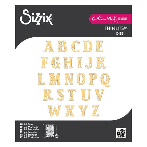 Sizzix Thinlits Die Set 26PK Folk Alphabet by Catherine Pooler