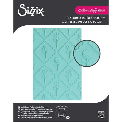 Sizzix Multi-Level Textured Impressions Embossing Scallop Framed Florals by Catherine Pooler