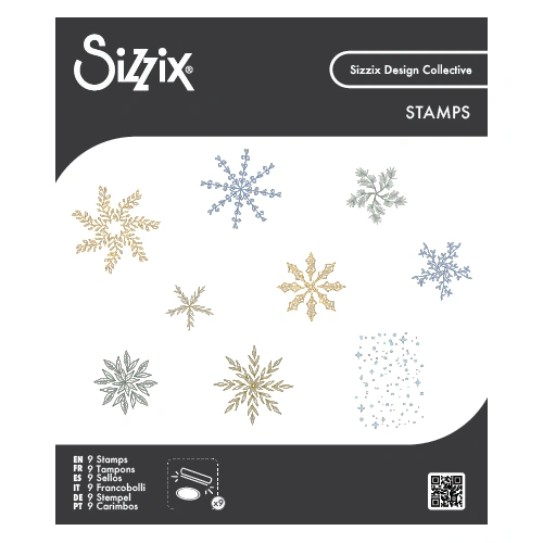 Sizzix Clear Stamps Set 9PK Let it Snow