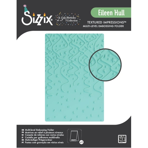 Sizzix Multi-Level Textured Impressions Embossing Folder Party Time by Eileen Hull