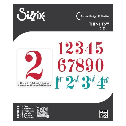 Sizzix Thinlits Die Set Grand Numbers 