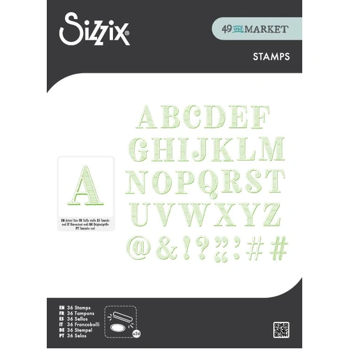 Sizzix Thinlits Die Set 36PK Lino Type Revival by 49 & Market