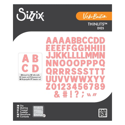 Sizzix Thinlits Die Set 1PK Mini Bold Alpha by Vicki Boutin
