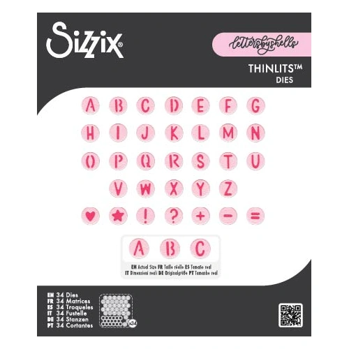 Sizzix Thinlits Die Set 34PK Alphabet Beads by Letters by Shells