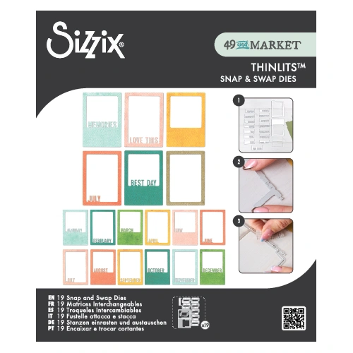 Sizzix Thinlits Die Set 19PK Snap and Swap Instamatic by 49 and Market