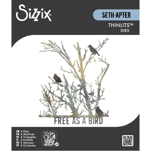 Sizzix Thinlits Die Set 4PK Free Bird by Seth Apter