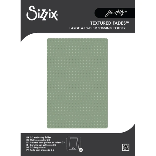 Sizzix 2D Texture Fades A5 Embossing Folder Vault Dots by Tim Holtz