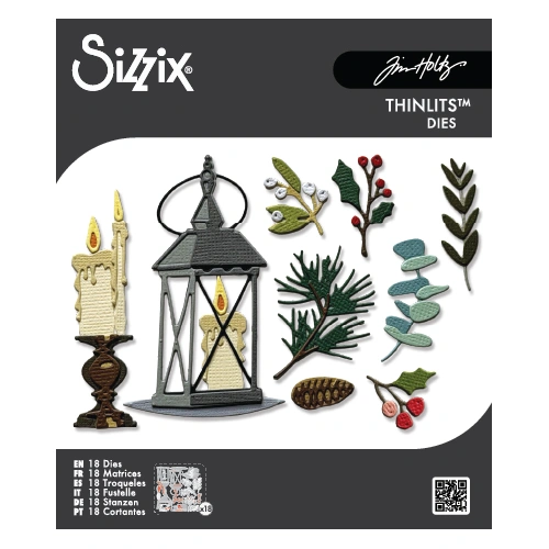 Sizzix Thinlits Die Set 18PK Vault Winter Candlelight by Tim Holtz