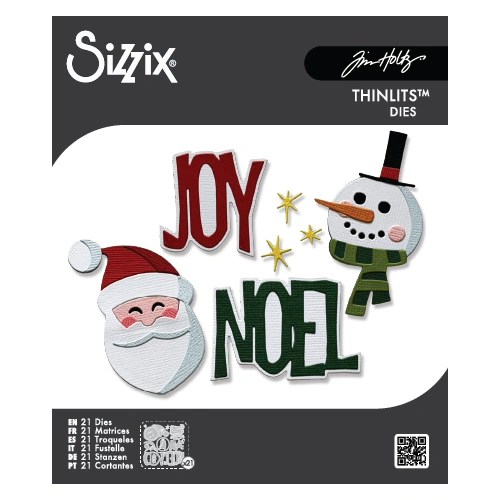 Sizzix Thinlits Die Set 21PK Vault Holiday Tidings by Tim Holtz
