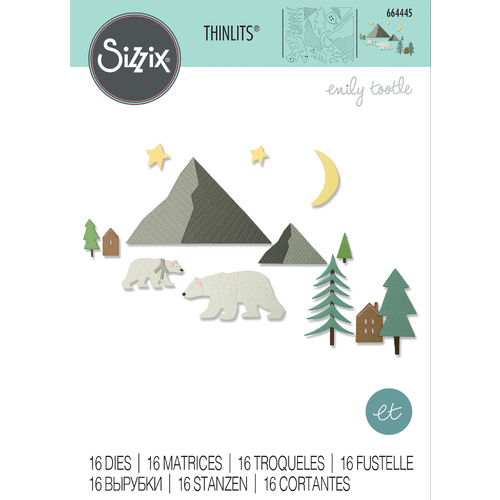 Sizzix Thinlits Die Arctic Bear by Emily Tootle