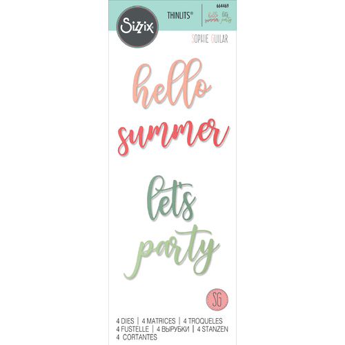 Sizzix Thinlits Die Party Phrases by Sophie Guilar