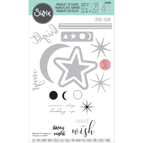 Sizzix Framelits Die with Stamps Make a Wish by Sophie Guilar