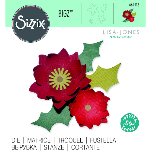 Sizzix Bigz Die Winter Poinsettia by Lisa Jones