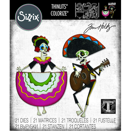Sizzix Thinlits Die Day of the Dead Colorize by Tim Holtz