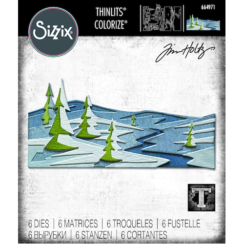 Sizzix Thinlits Die Snowscape Colorize by Tim Holtz