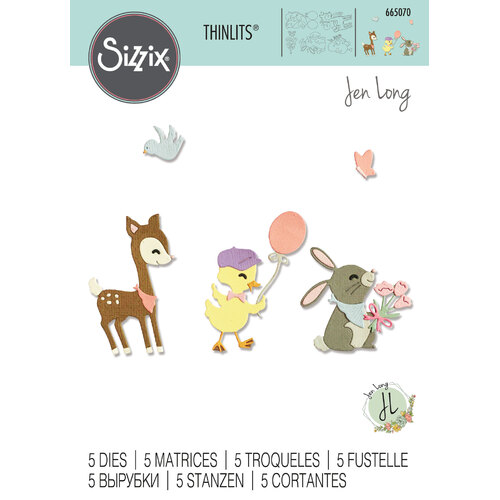 Sizzix Thinlits Die Set 5PK - Baby Animals by Jen Long
