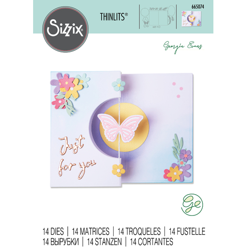 Sizzix Thinlits Die Set 14PK - Butterfly Spinner Card by Georgie Evans