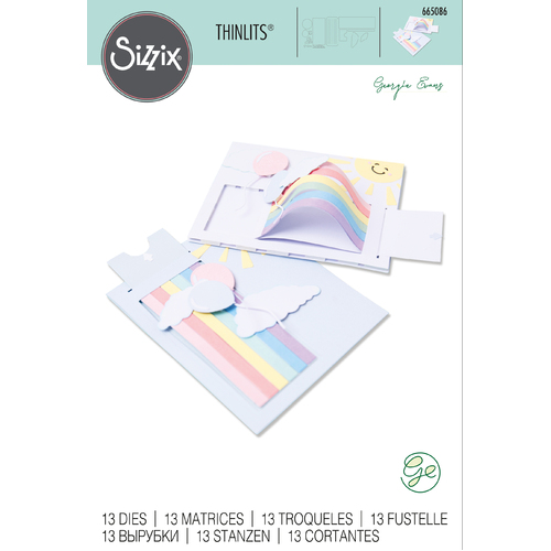 Sizzix Thinlits Die Set 13PK - Rainbow Slider Card by Georgie Evans