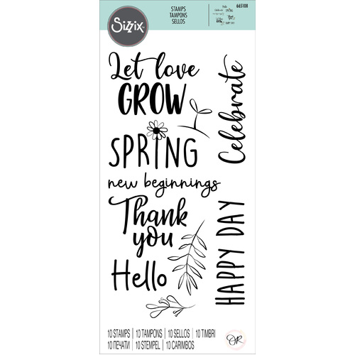 Sizzix Clear Stamps - New Beginnings by Olivia Rose