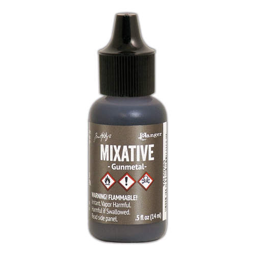 Tim Holtz Alcohol Ink - Gunmetal Metallic Mixative 
