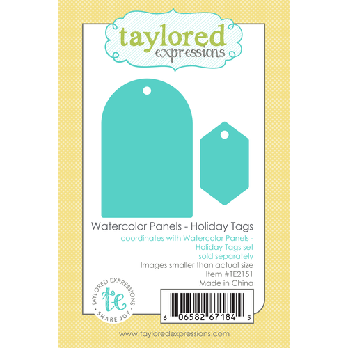 Taylored Expressions Watercolor Panels - Holiday Tags Coordinating Dies