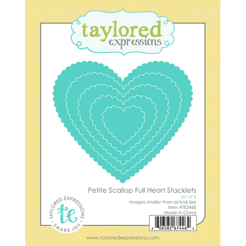 Taylored Expressions Petite Scallop Full Heart Stacklets Die Set