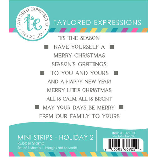 Taylored Expressions Mini Strips Stamp - Holiday 2