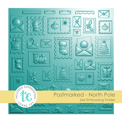 Taylored Expressions Postmarked - North Pole 3D Embossing Folder