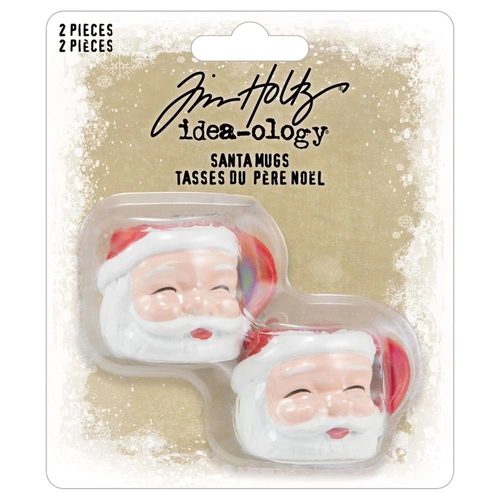 Tim Holtz Santa Mugs