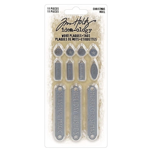 Tim Holtz Word Plaques Tags - Christmas