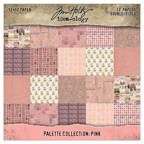 Tim Holtz Palette Collection Paper Pads - 12x12" Pink