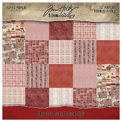 Tim Holtz Palette Collection Paper Pads - 12x12" Red