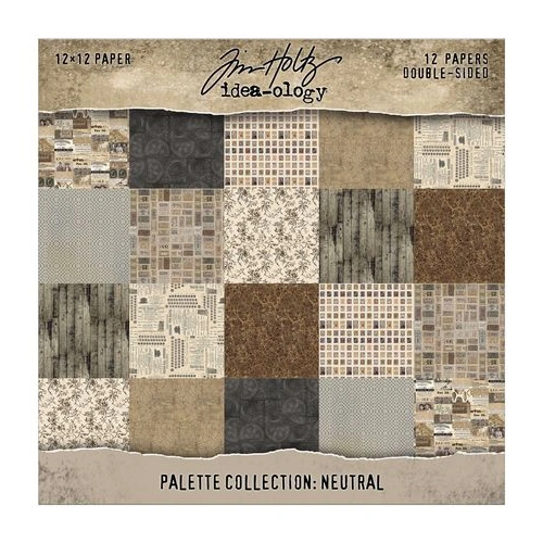 Tim Holtz Palette Collection Paper Pads - 12x12" Neutral