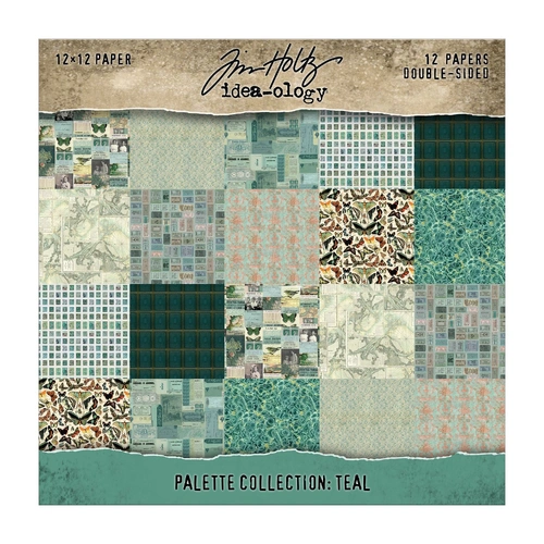 Tim Holtz Palette Collection Paper Pads - 12x12" Teal