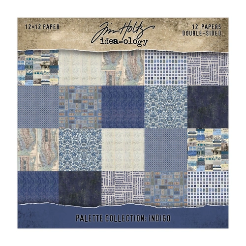 Tim Holtz Palette Collection Paper Pads - 12x12" Indigo