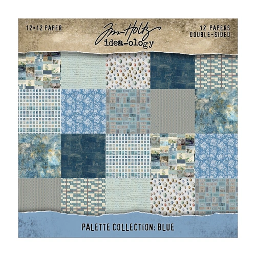 Tim Holtz Palette Collection Paper Pads - 12x12" Blue