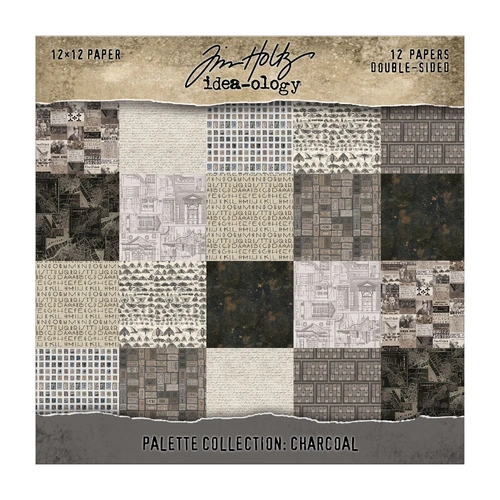 Tim Holtz Palette Collection Paper Pads - 12x12" Charcoal