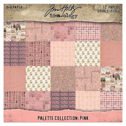 Tim Holtz Palette Collection Paper Pads - 8x8" Pink