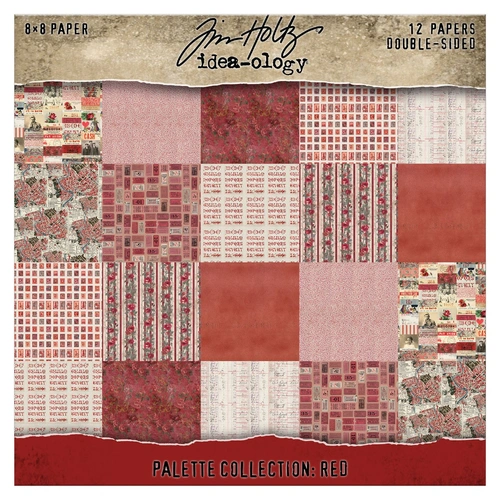 Tim Holtz Palette Collection Paper Pads - 8x8" Red