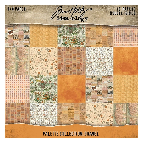 Tim Holtz Palette Collection Paper Pads - 8x8" Orange