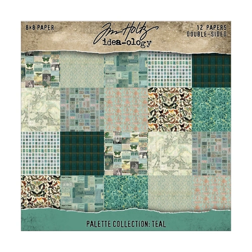 Tim Holtz Palette Collection Paper Pads - 8x8" Teal