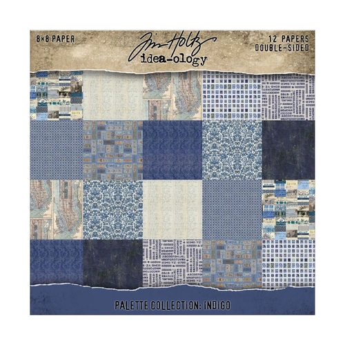 Tim Holtz Palette Collection Paper Pads - 8x8" Indigo