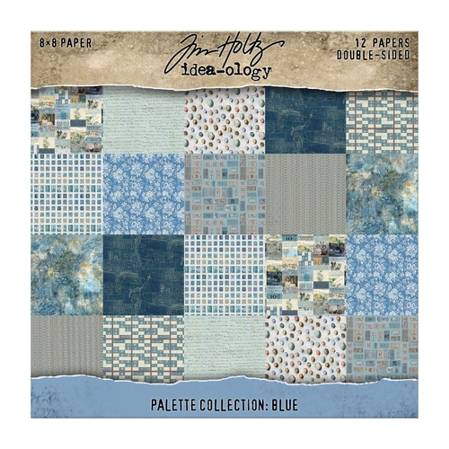 Tim Holtz Palette Collection Paper Pads - 8x8" Blue